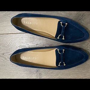 Talbots blue suede flats